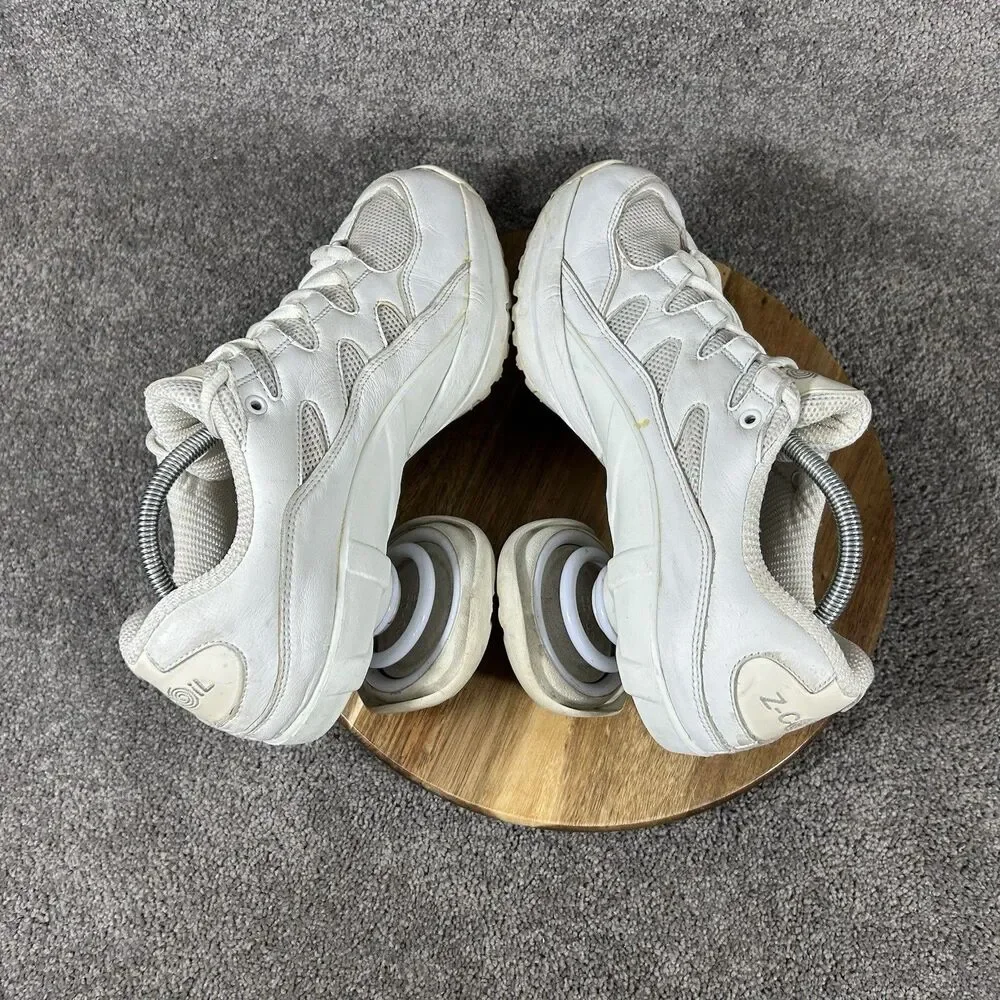 Z-Coil Freedom Classic Mens Sz 10 White Coil Spring Heel Therapeutic Shoes Used